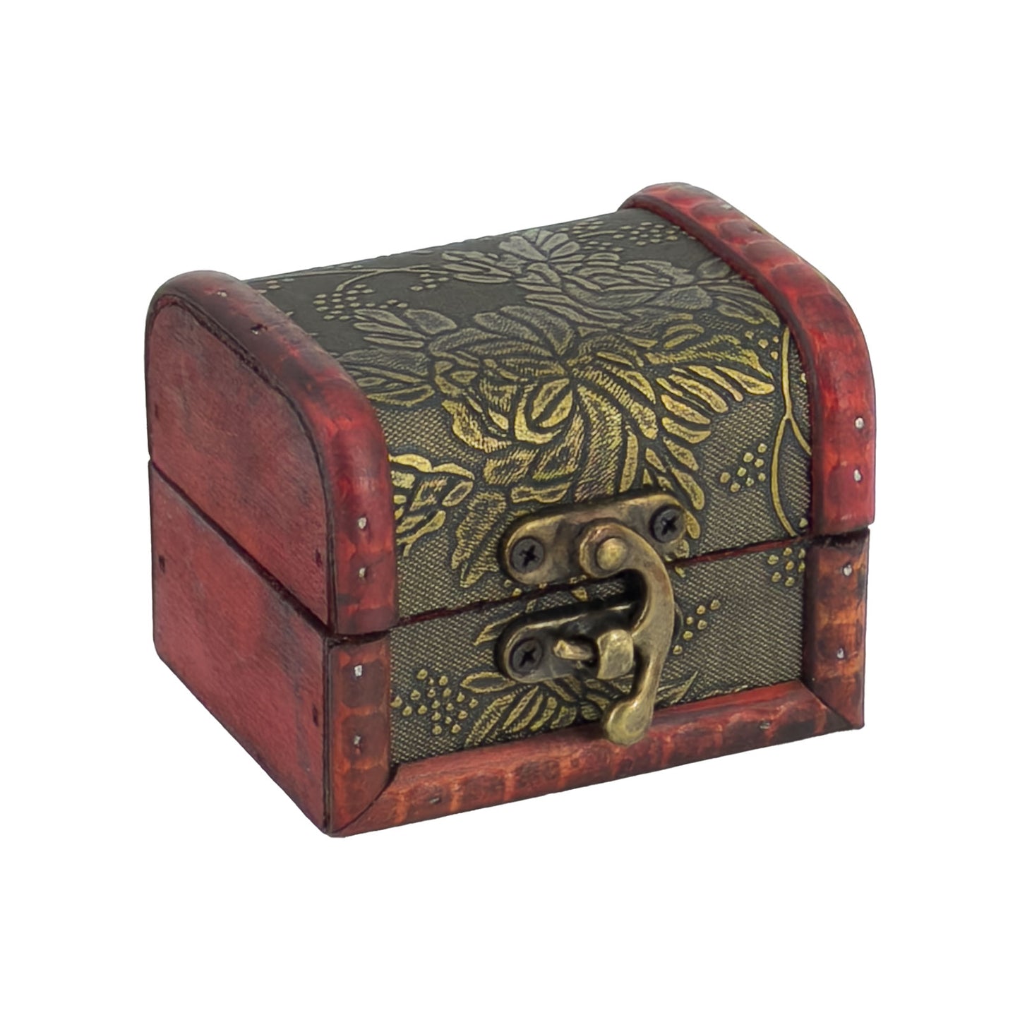 Small Decorative Treasure Red Wood Chest Box