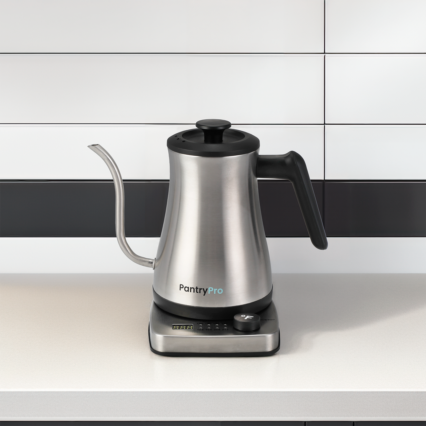 Stainless Steel PantryPro 1L Rapid-Boil Electric Gooseneck Kettle