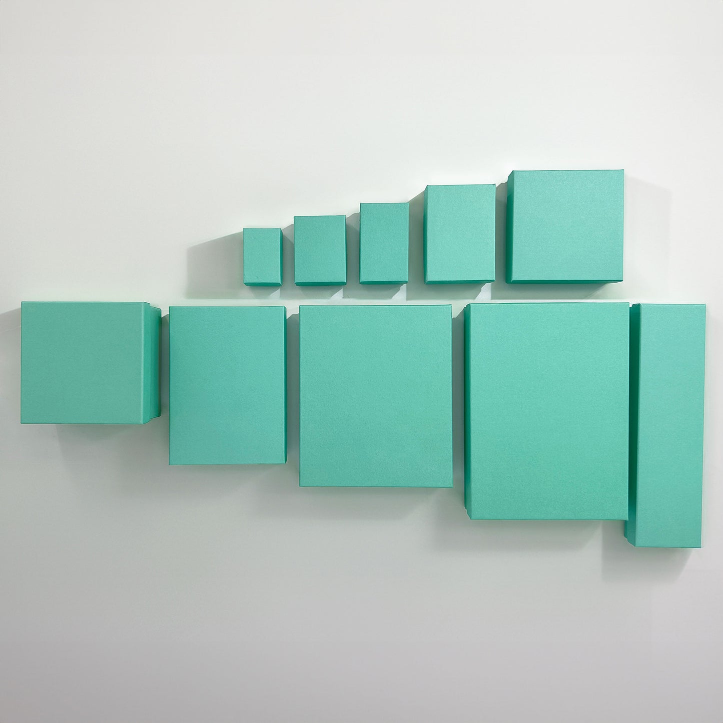 3 3/4" x 3 3/4" x 2" Teal Cotton Paper Box