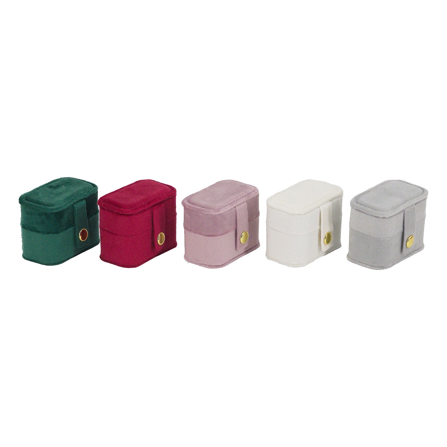 Gray Velvet Portable Jewelry Organizer Storage Case