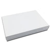 5" x 4" x 1" White Swirl Cotton Filled Paper Box