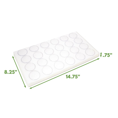24 Gemstone Jar White Foam Tray Insert