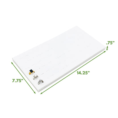 White Leatherette Foam for 72 Ring Standard Jewelry Tray Insert