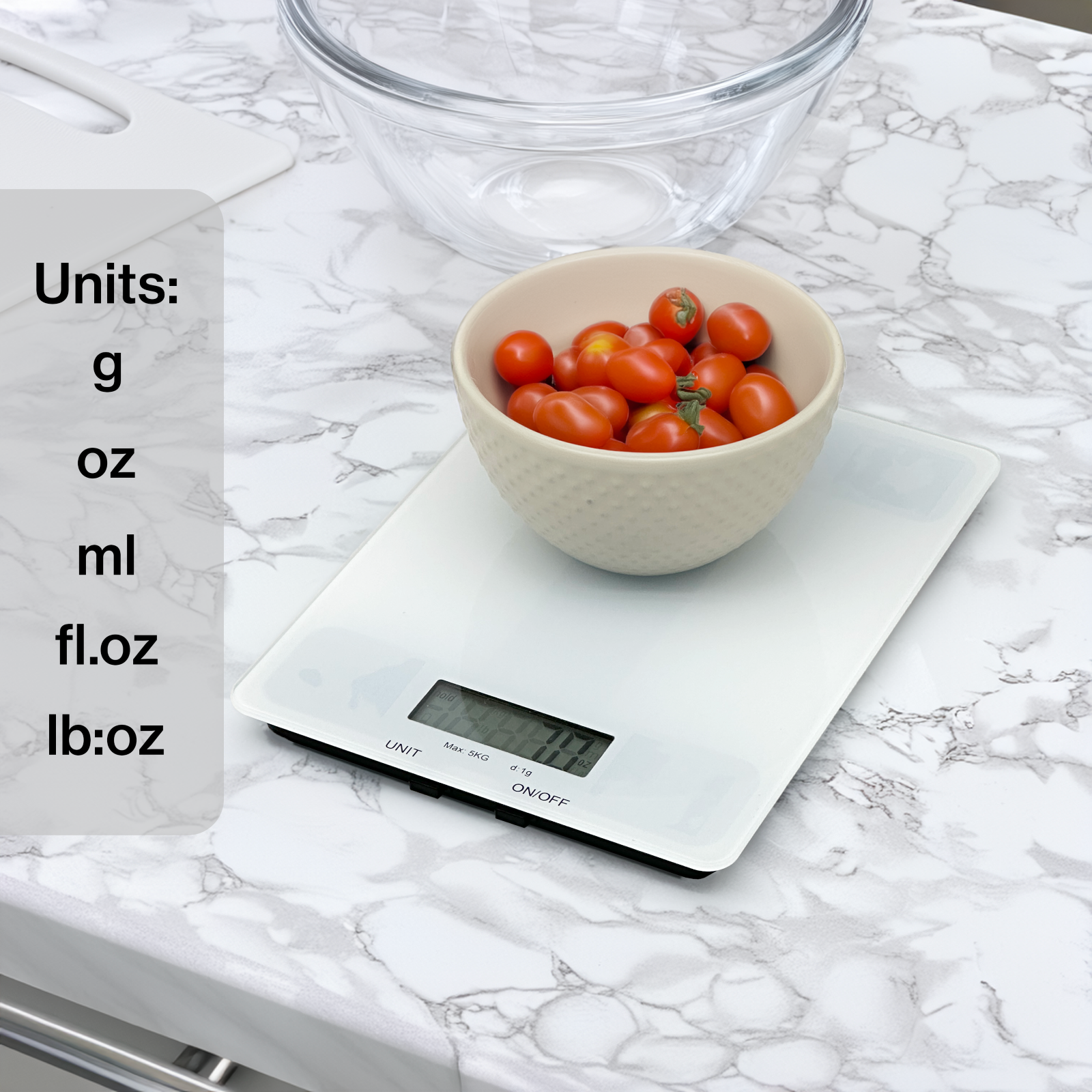 White Digital Home Kitchen Scale