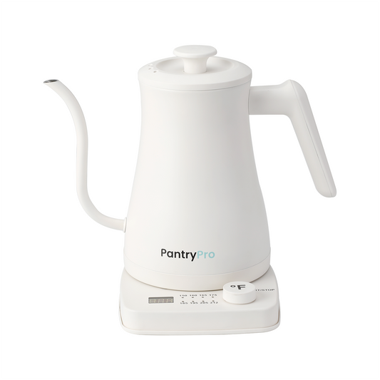 White PantryPro 1L Rapid-Boil Electric Gooseneck Kettle