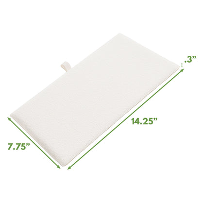 14 1/4" x 7 3/4" White Velcro Receptive Standard Display Pad (2-Pack)