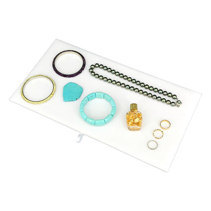 14 1/4" x 7 3/4" White Velcro Receptive Standard Display Pad (2-Pack)