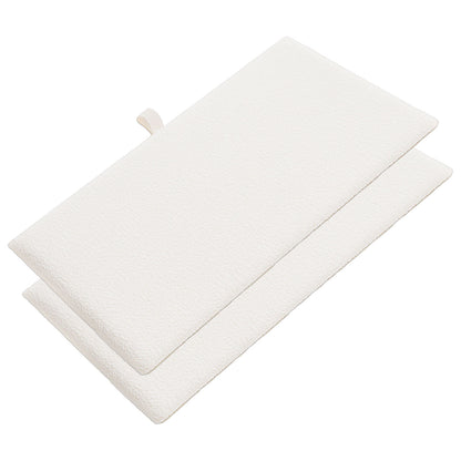 14 1/4" x 7 3/4" White Velcro Receptive Standard Display Pad (2-Pack)