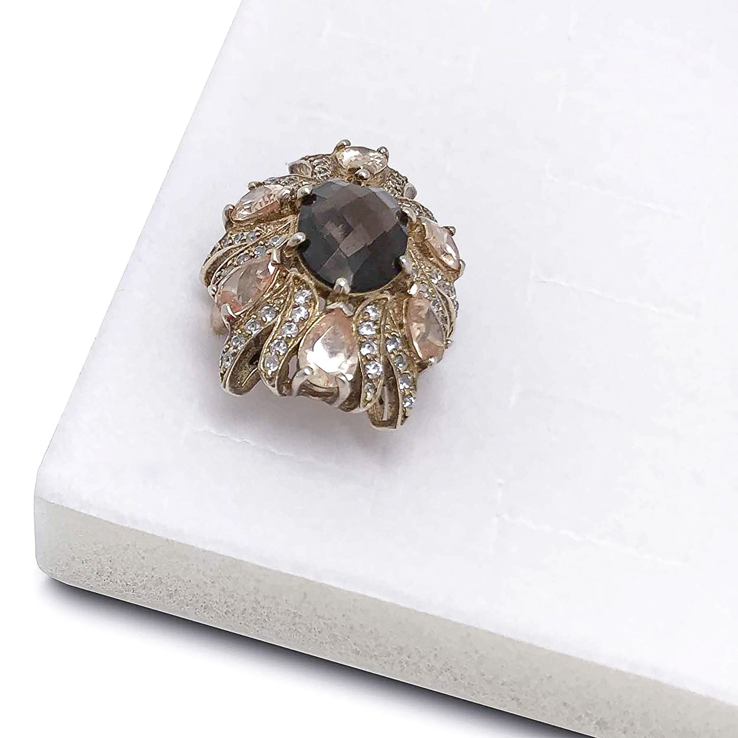 White Velvet Ring Foam for 72 Rings