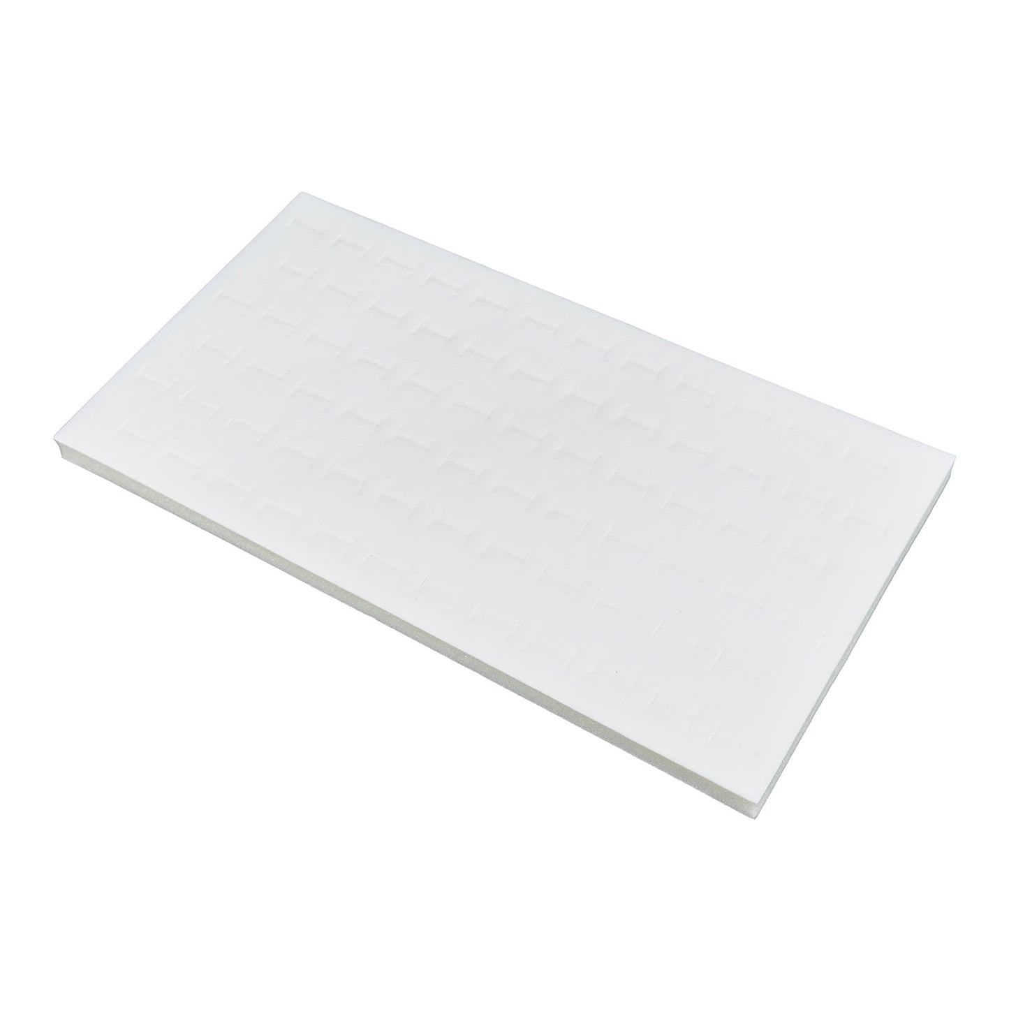 White Velvet Staggered Ring Foam for 72 Rings