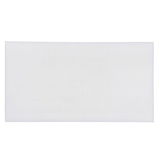 White Velvet Staggered Ring Foam for 72 Rings