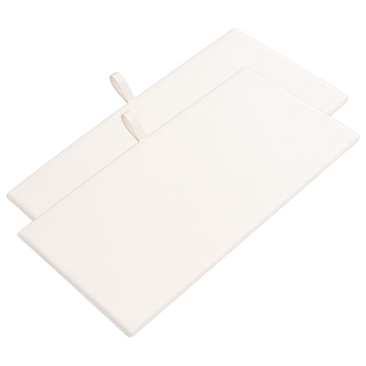 14 1/4" x 7 3/4" White Velvet Standard Display Pad (2-Pack)
