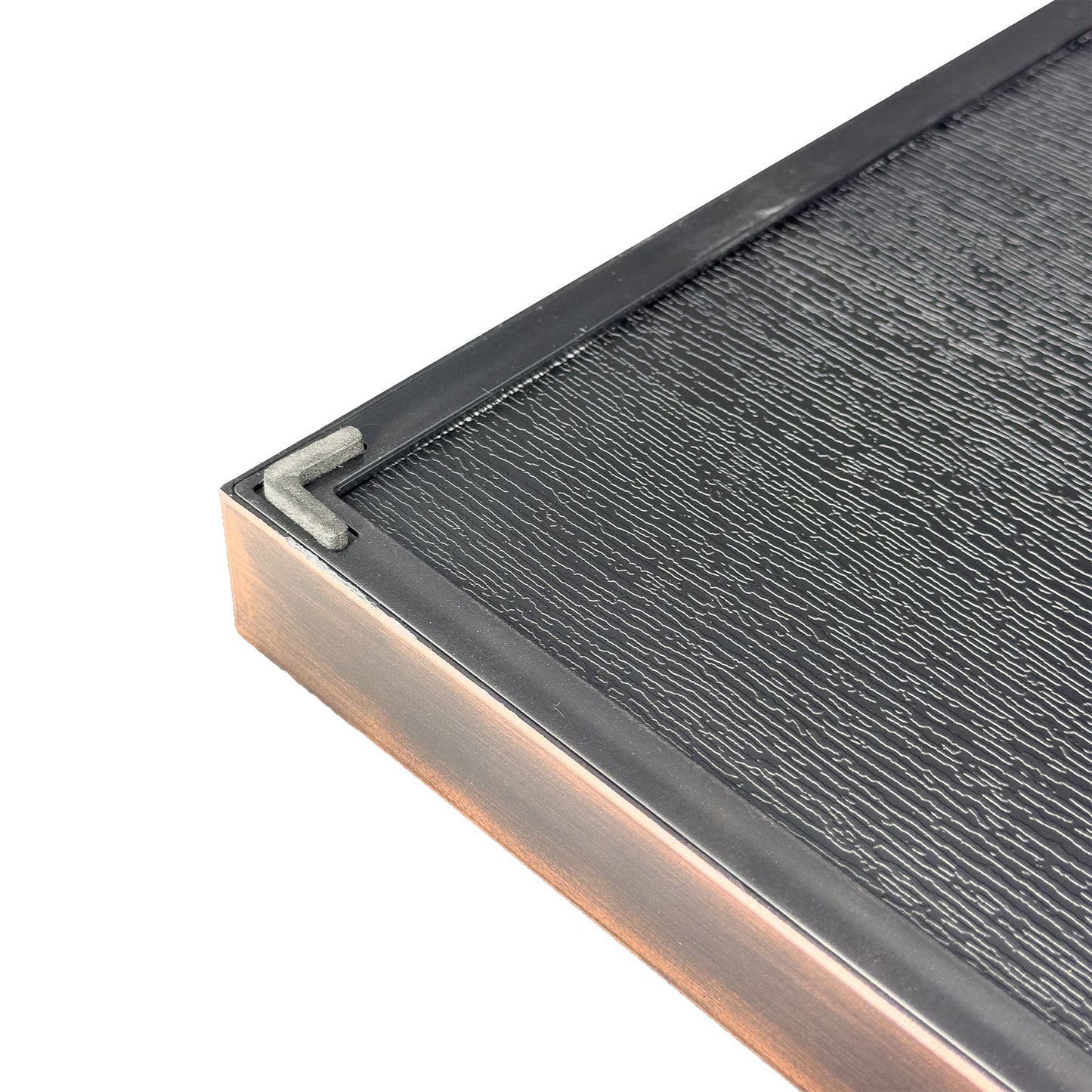 15 5/8" x 15 5/8" Wood Grain Texture Plastic Tray with Handles