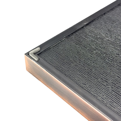 15 5/8" x 15 5/8" Wood Grain Texture Plastic Tray with Handles