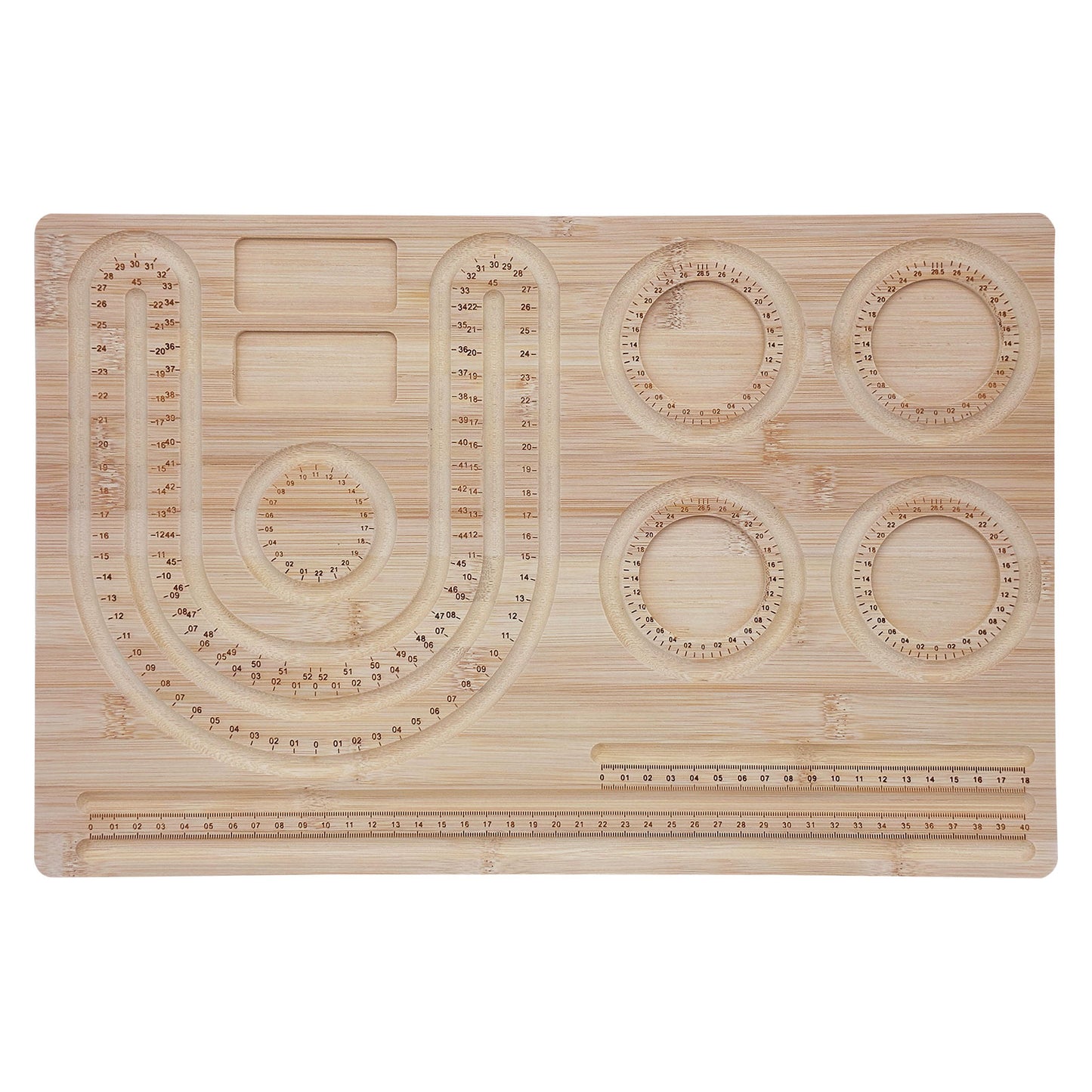 Wood Bracelet and Necklace Beading Design Board Tray