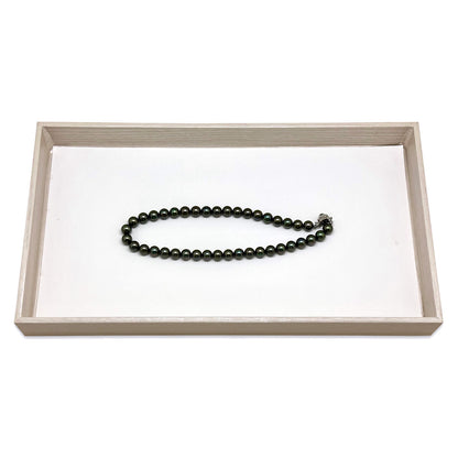 1 1/2" Wood Finish Jewelry Display Standard Tray