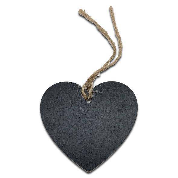 1 1/2" x 2 7/8" Heart Shaped Wood Chalkboard Price Tag, 6 Pack