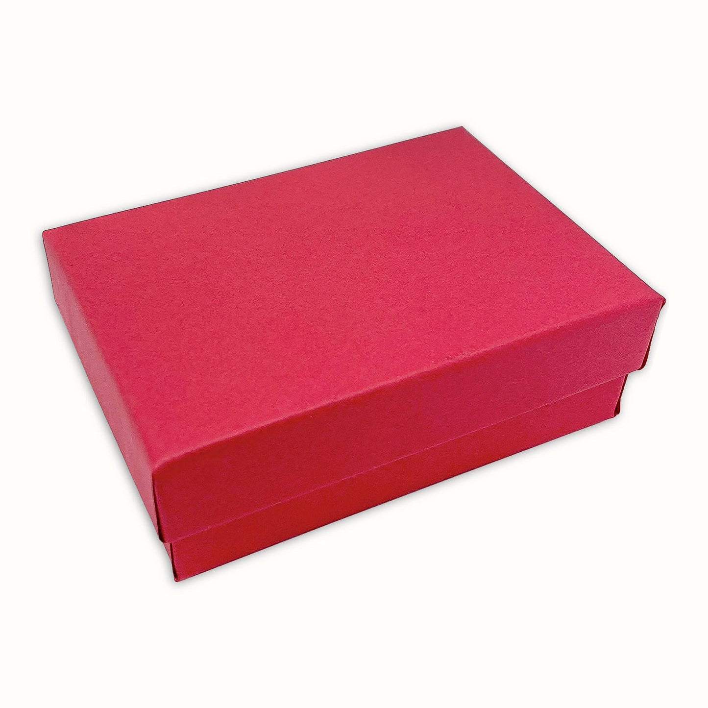 1 15/16" x 1 1/4" x 11/16" Matte Red Cotton Filled Paper Box