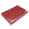 1 3/4" x 1 3/4" Red and Gold Polka Dot Cardboard Ribbon Bow Jewelry Box