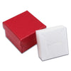 1 3/4" x 1 3/4" Red Diamond Pattern Cardboard Jewelry Box