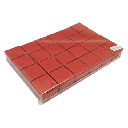 1 3/4" x 1 3/4" Red Diamond Pattern Cardboard Jewelry Box