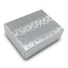 1 7/8"Wx 1 1/4"Dx 5/8"H Silver Cotton Filled Paper Box