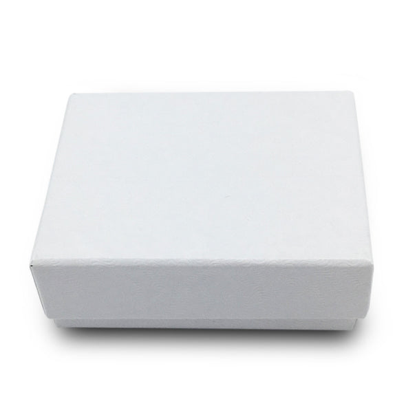 1 7/8"Wx 1 1/4"Dx 5/8"H White Swirl Cotton Filled Paper Box