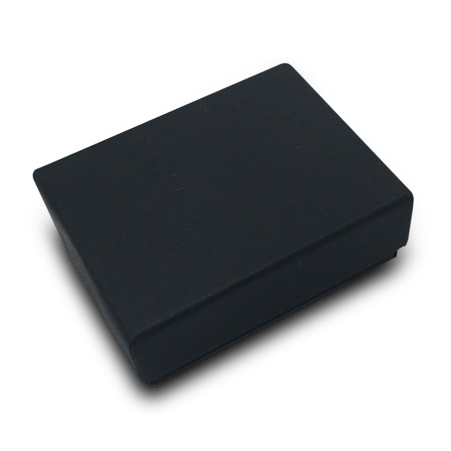 1 7/8"Wx1 1/4"Dx 5/8"H Matte Black Cotton Filled Paper Box