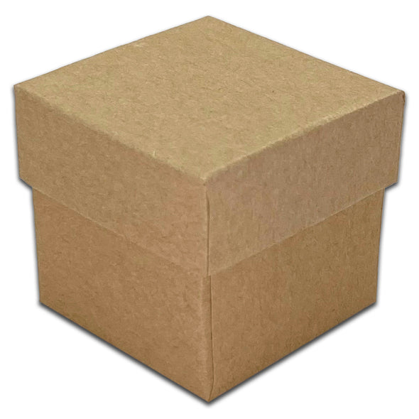 1 9/16" x 1 9/16" Kraft Paper Ring Box with Black Foam Insert