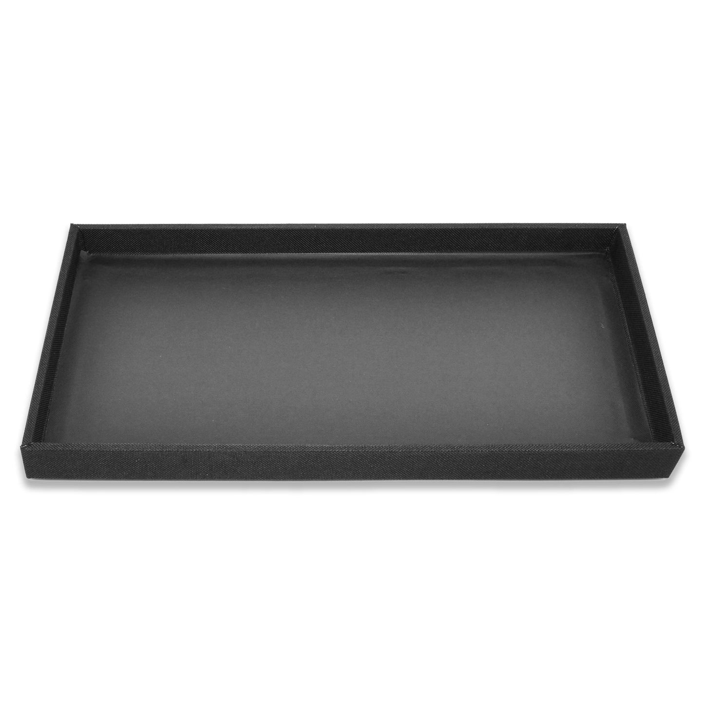 1" Black Linen Wooden Jewelry Display Standard Tray