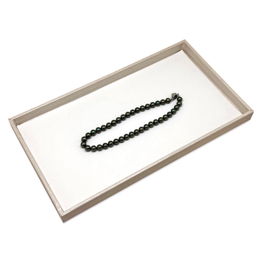 1" Wood Finish Jewelry Display Standard Tray