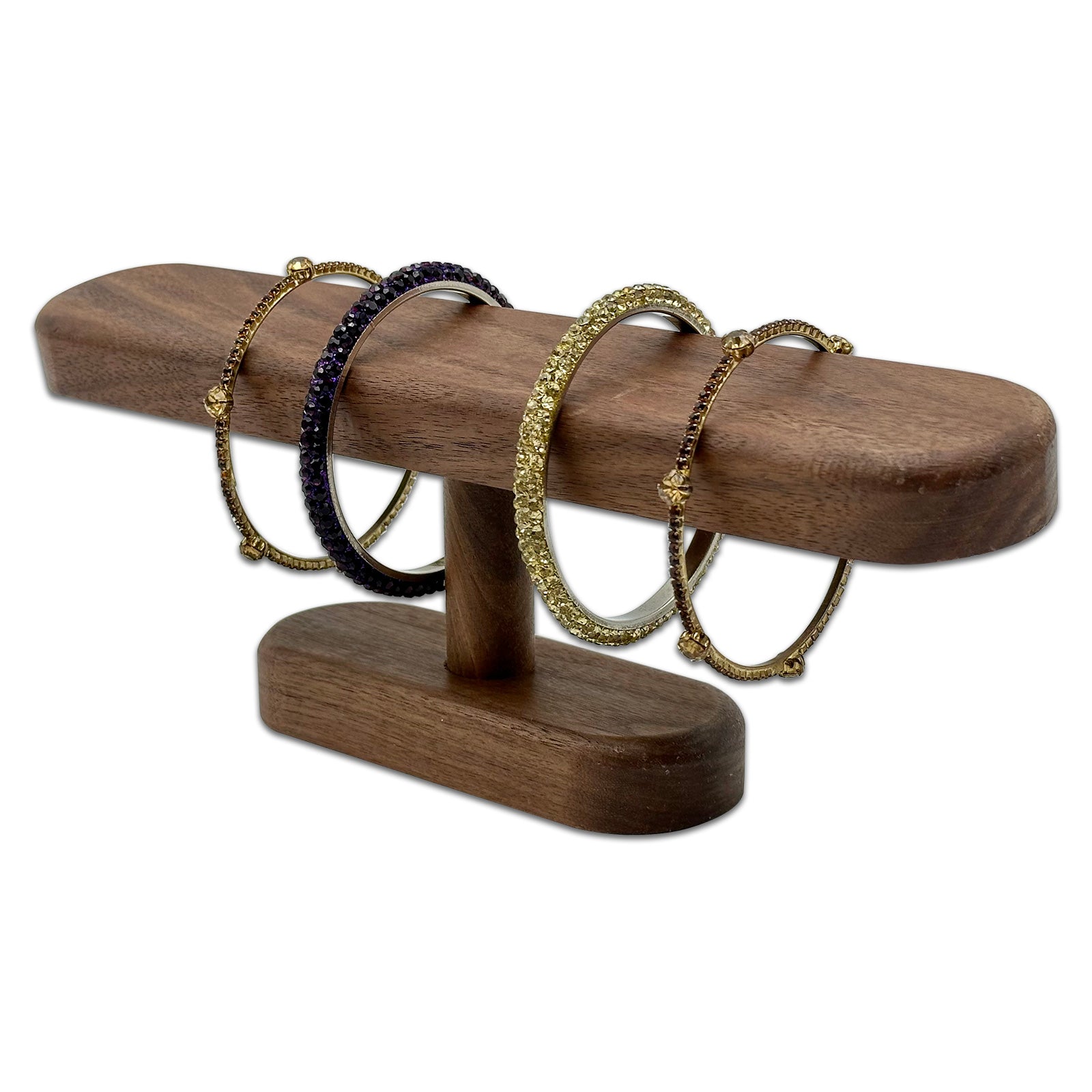 10 1/4 x 4 Olive Wood Flat T-Bar Jewelry Bracelet Display – JPI