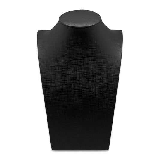 10" Black Linen Necklace Bust Display