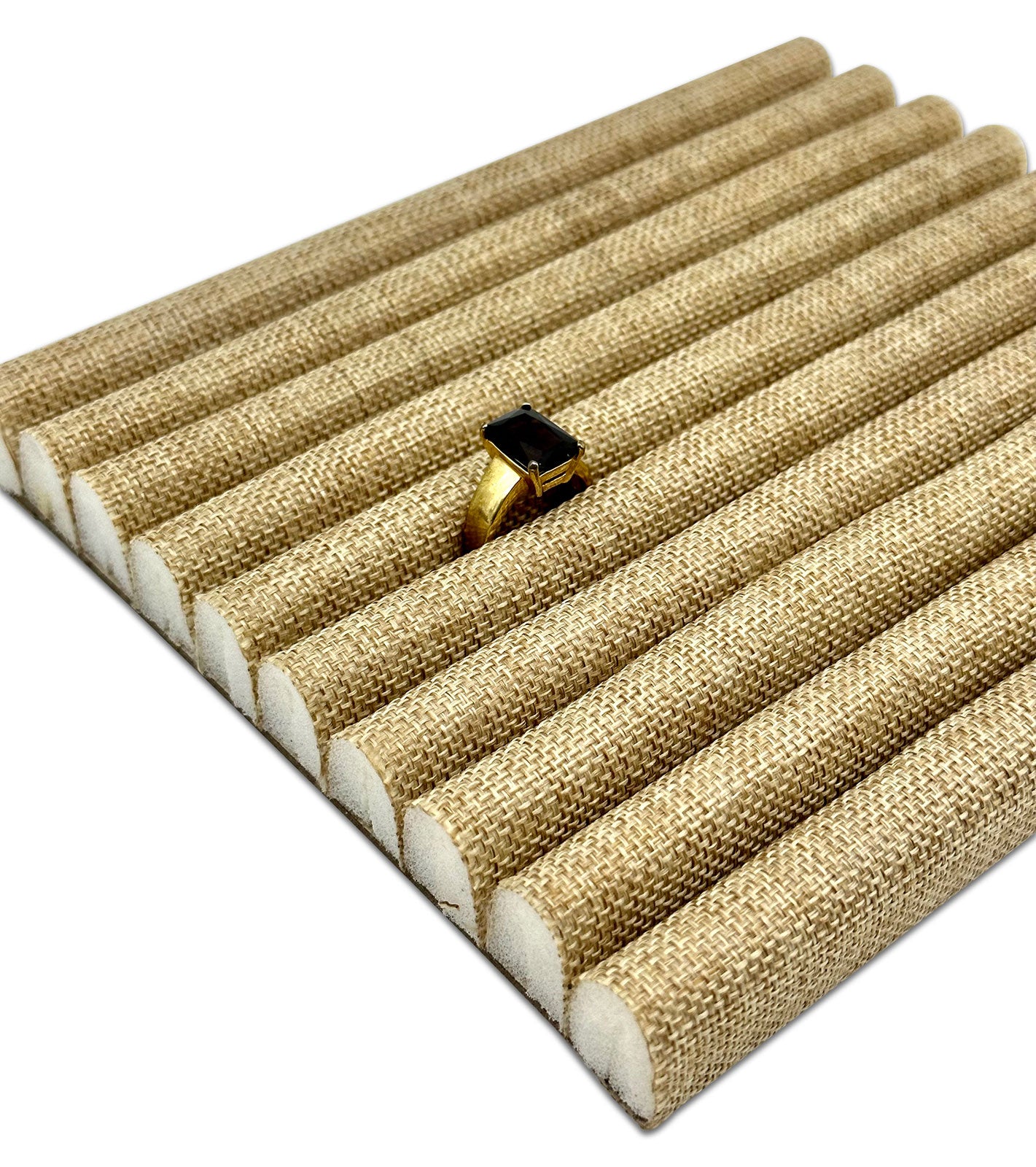 10 Roll Linen Burlap Half-Size Ring Foam Insert