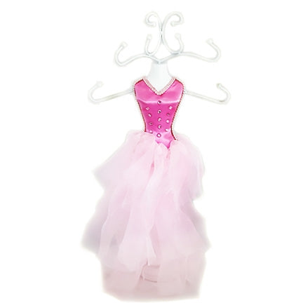 Pink Dress Necklace and Earing Display Doll