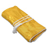 11 1/2" x 8 1/2" Yellow Floral Pattern Jewelry Case Roll