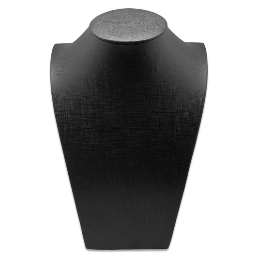 11" Black Linen Necklace Bust Display