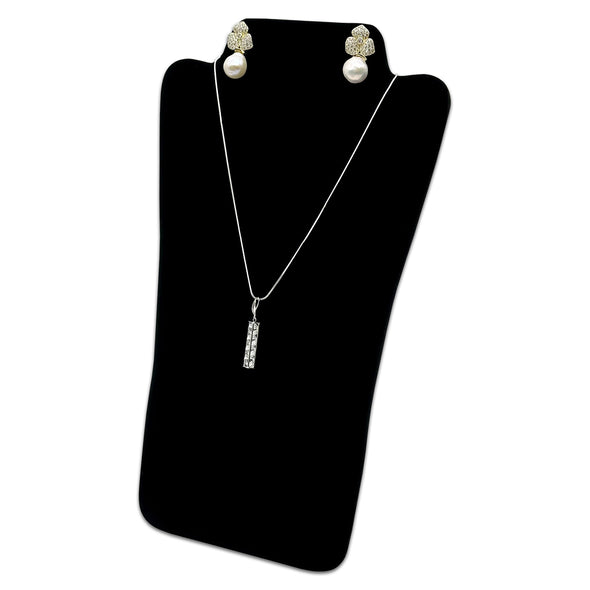 14 1/8" Black Velvet Easel Display for Earring and Necklace