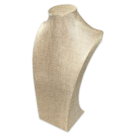 18" Linen Burlap Necklace Bust