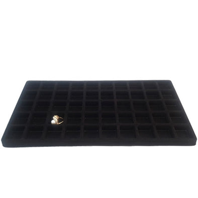 50 Compartments Black Flocked Tray Insert