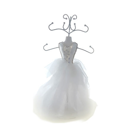 White Gown Jewelry Display Doll