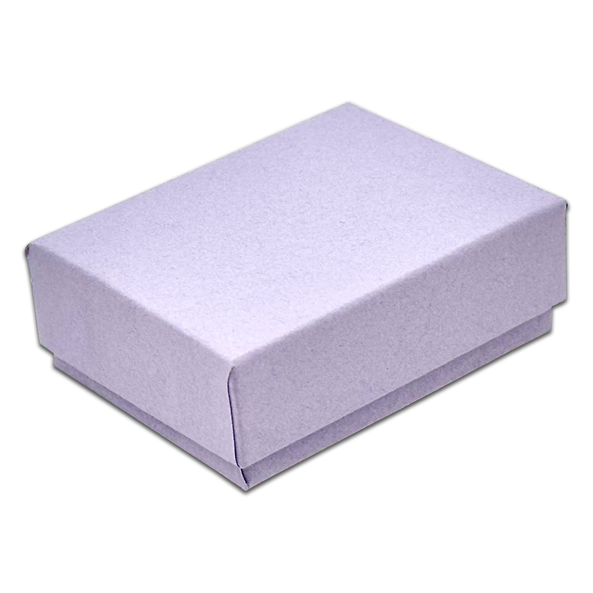 2 1/8" x 1 5/8" x 3/4" Light Lavender Cotton Filled Paper Box