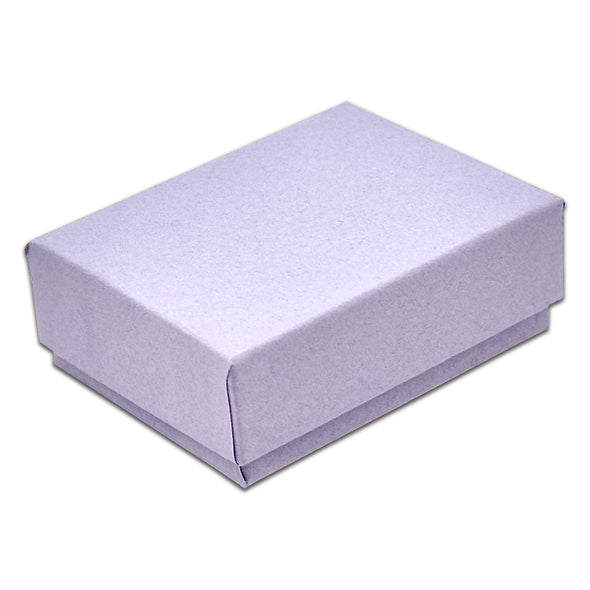 2 1/8" x 1 5/8" x 3/4" Light Lavender Cotton Filled Paper Box