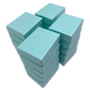 2 1/8" x 1 5/8" x 3/4" Light Pearl Teal Cotton Filled Paper Box