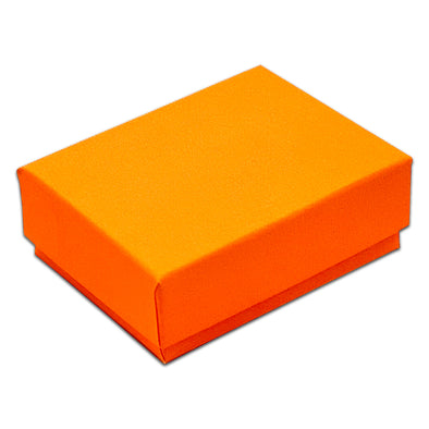 2 1/8" x 1 5/8" x 3/4" Marigold Cotton Filled Paper Box (25-Pack)