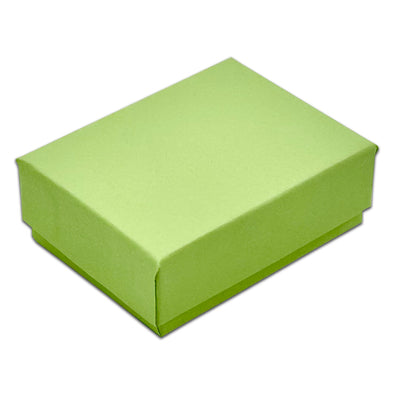 2 1/8" x 1 5/8" x 3/4" Mint Green Cotton Filled Paper Box (25-Pack)