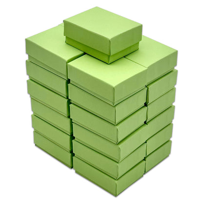 2 1/8" x 1 5/8" x 3/4" Mint Green Cotton Filled Paper Box