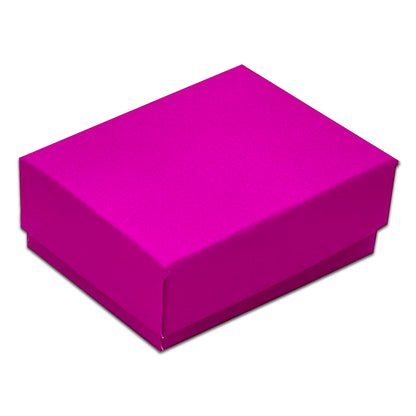 2 1/8" x 1 5/8" x 3/4" Neon Purple Cotton Filled Paper Box