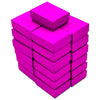 2 1/8" x 1 5/8" x 3/4" Neon Purple Cotton Filled Paper Box (25-Pack)