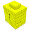 2 1/8" x 1 5/8" x 3/4" Neon Yellow Cotton Filled Paper Box (25-Pack)